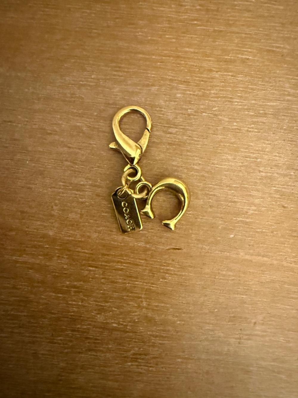 Coach Signature C Mini Gold-Tone Bag Charm or Zipper Pull